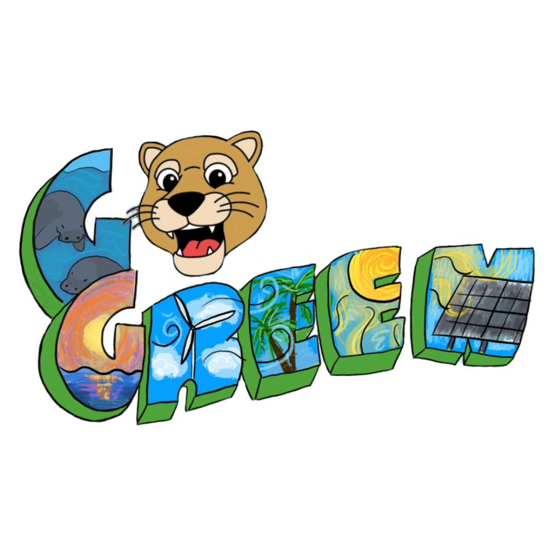Go Green logo with Roary the Panther