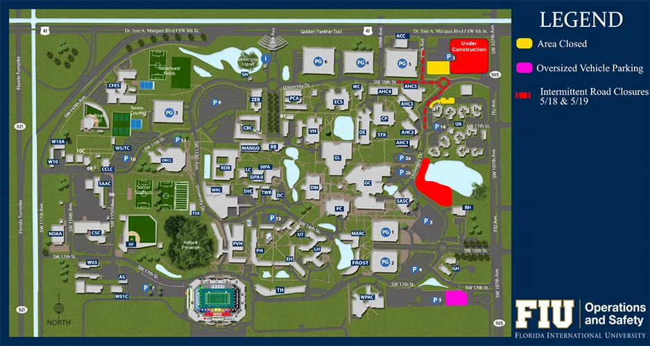Updated parking map